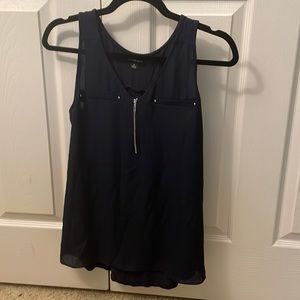 Fortune and Ivy Navy Stitch Fix Womens Blouse Tank Top Medium